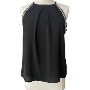 Mine | Black Drapey Halter Tank Top Blouse Women’s size Large